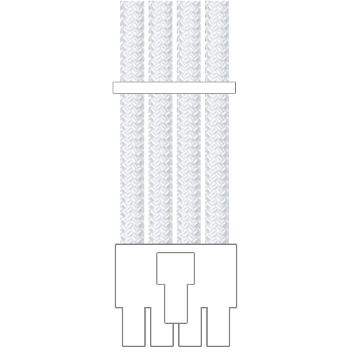 Sliger S610/S620 8 (4+4) pin CPU/EPS Paracord Custom Sleeved Cable