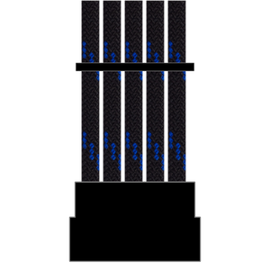 NCASE M1 Dual SATA Power Paracord Custom Sleeved Cable Stacked Connectors