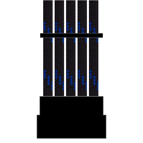 NCASE M1 Dual SATA Power Paracord Custom Sleeved Cable Stacked Connectors