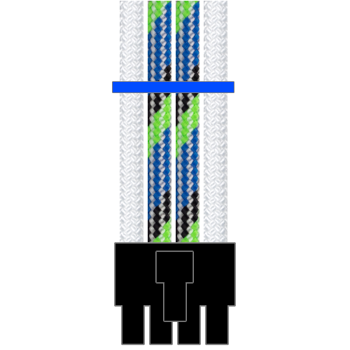 Sliger S610/S620 8 (4+4) pin CPU/EPS Paracord Custom Sleeved Cable