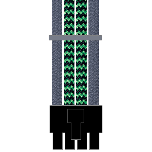 DAN Cases A4-SFX 8 (6+2) Pin PCIE Paracord Custom Sleeved Cable