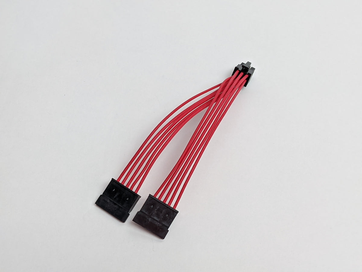 Sliger SM550/SM560/SM570/SM580 Dual SATA Power Unsleeved Custom Cable ...